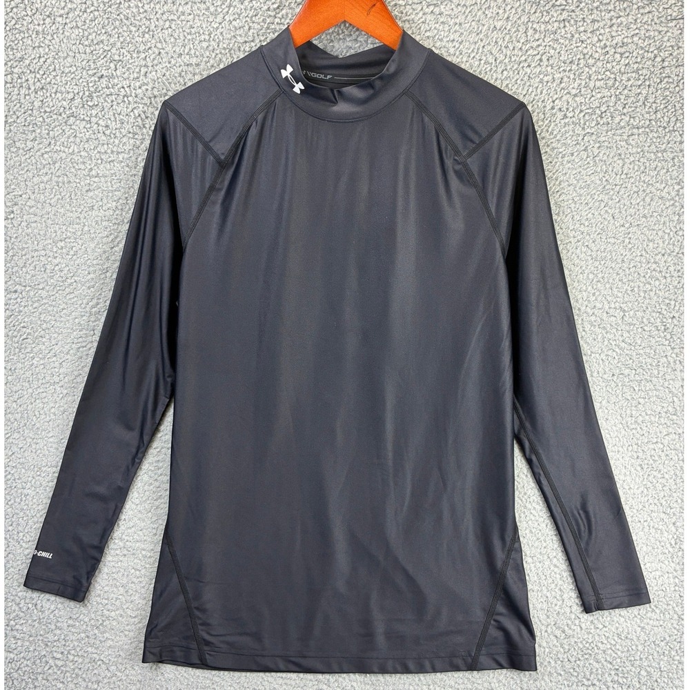 Under Armour Iso-Chill HeatGear Golf Compression Shirt Mens L Gray Mock Neck